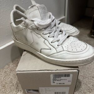 Golden Goose Crystal White Ball Star Sneakers